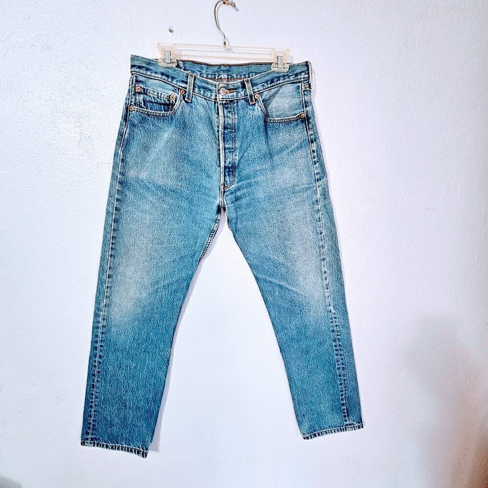 Wrangler Men's Carpenter Relaxed High Rise Workwear Blue Jeans Size 40X32